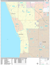 Redondo Beach Wall Map Premium Style 2024